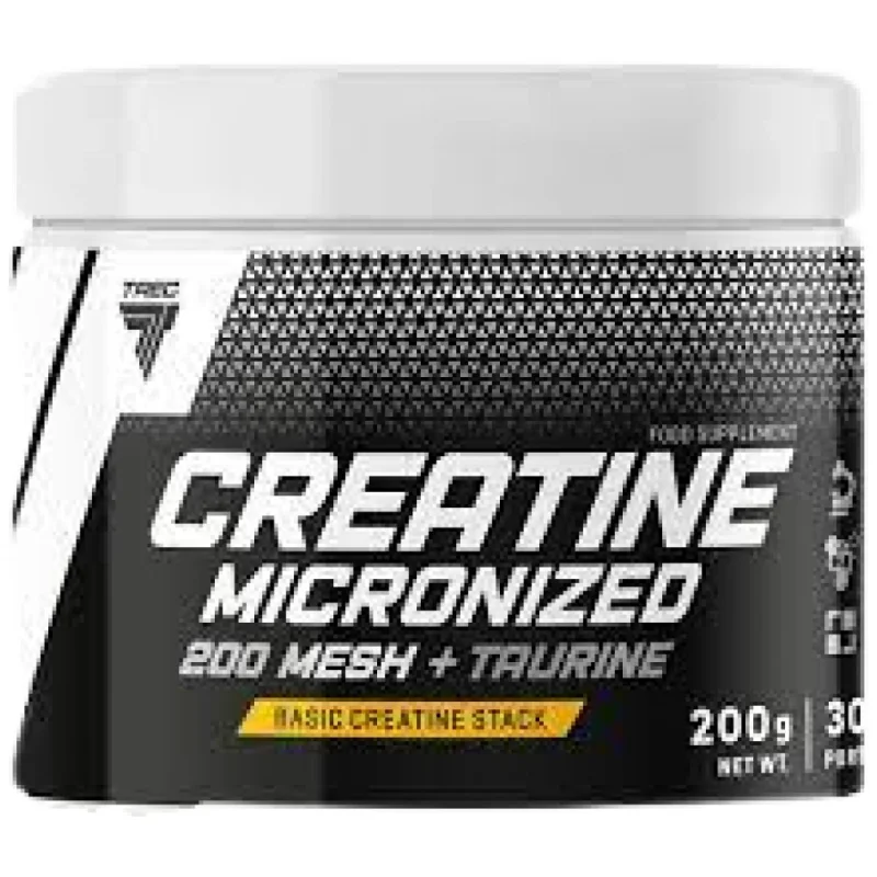 Creatine Micronized 200 Mesh + Taurine | High Quality Creatine Monohydrate Powder / 200 грама, 30 дози