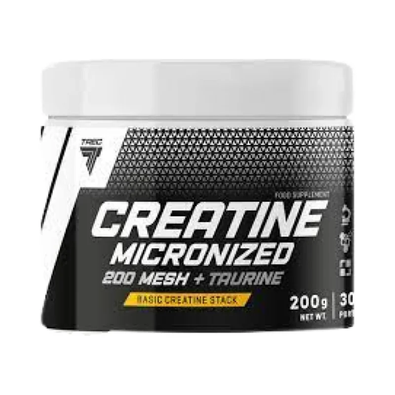 Creatine Micronized 200 Mesh + Taurine | High Quality Creatine Monohydrate Powder / 200 грама, 30 дози - Trec Nutrition