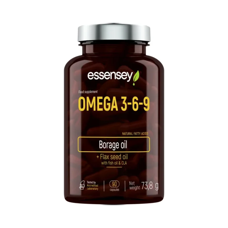 Omega 3-6-9 with Fish Oil / 90 Гел капсули, 45 дози - Essensey