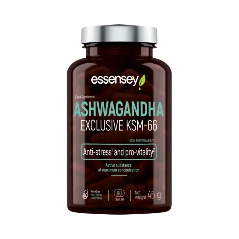 Ashwagandha KSM-66 200 mg / 90 капсули, 90 дози - Essensey