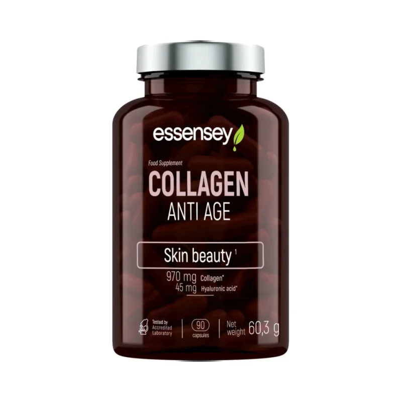 Collagen Anti Age | with Vitamin C & Hyaluronic Acid / 90 капсули, 45 дози - Essensey