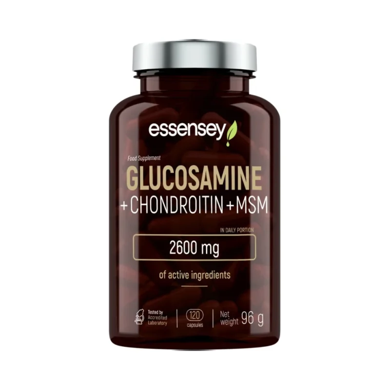 Glucosamine + Chondroitin + MSM / 120 капсули, 60 дози - Essensey