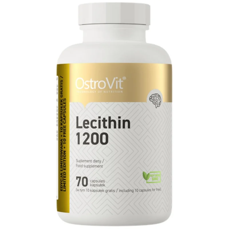 Lecithin 1200 / NO GMO / 70 Гел капсули, 70 дози