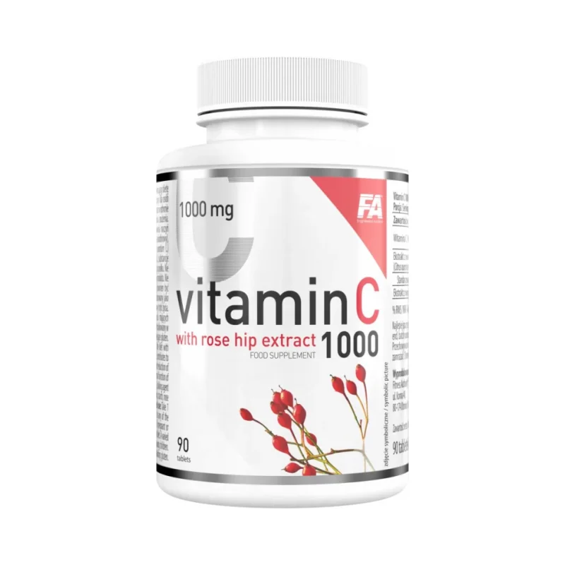 Vitamin C 1000 / with Rose Hips and Bitter Orange (90 дози) / 90 Таблетки - FA Nutrition
