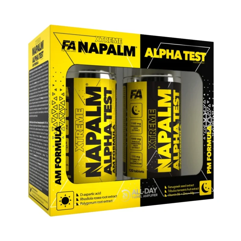 Xtreme Napalm Alpha Test | AM & PM Formula / 120 + 120 Таблетки - FA Nutrition