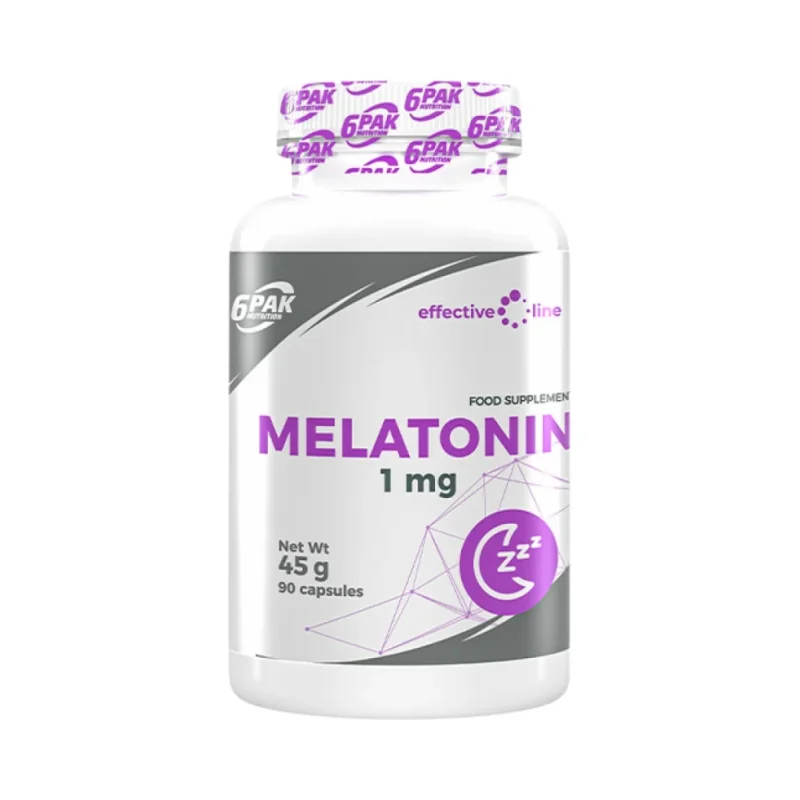 Melatonin 1 mg / 90 капсули, 90 дози - 6PAK Nutrition