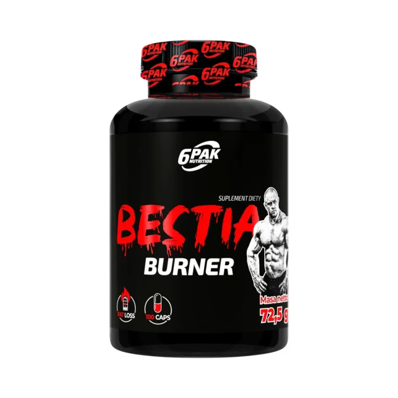 BESTIA Burner / 100 капсули, 50 дози - 6PAK Nutrition