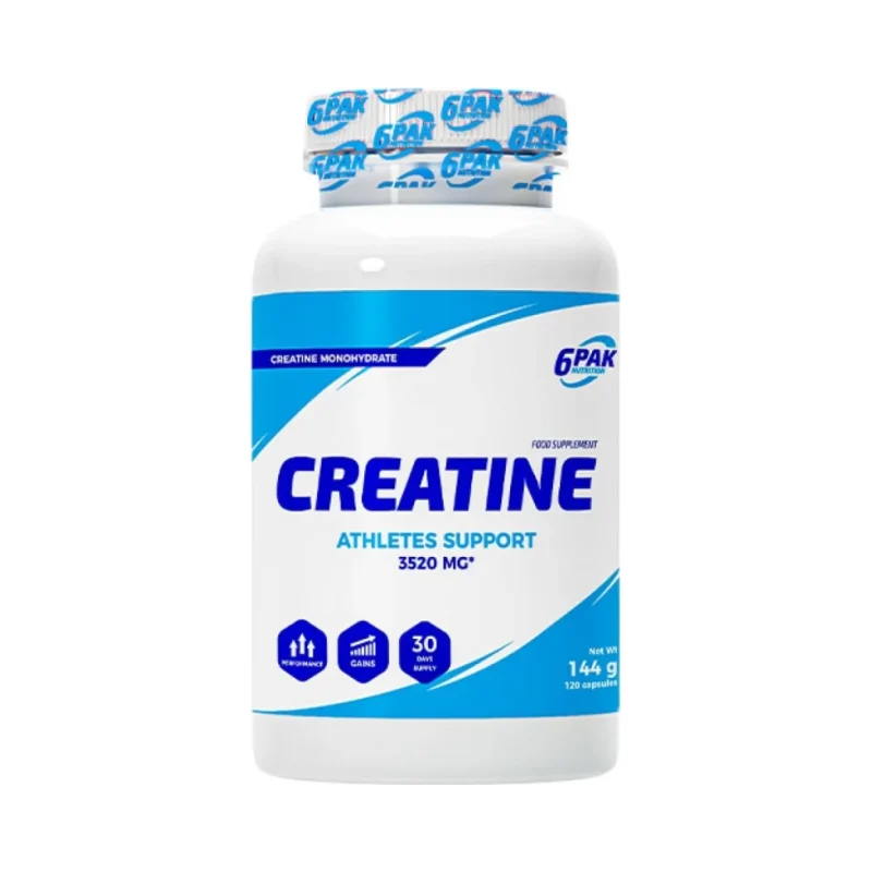 Creatine Monohydrate Caps / 120 капсули, 30 дози - 6PAK Nutrition