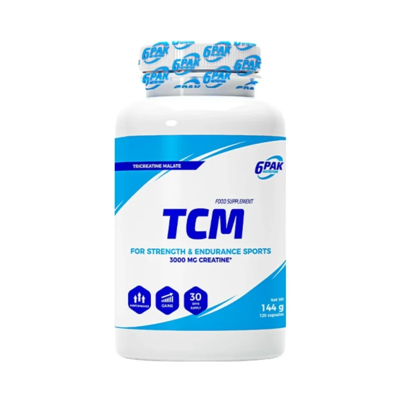 TCM | Tri-Creatine Malate / 120 капсули, 30 дози - 6PAK Nutrition