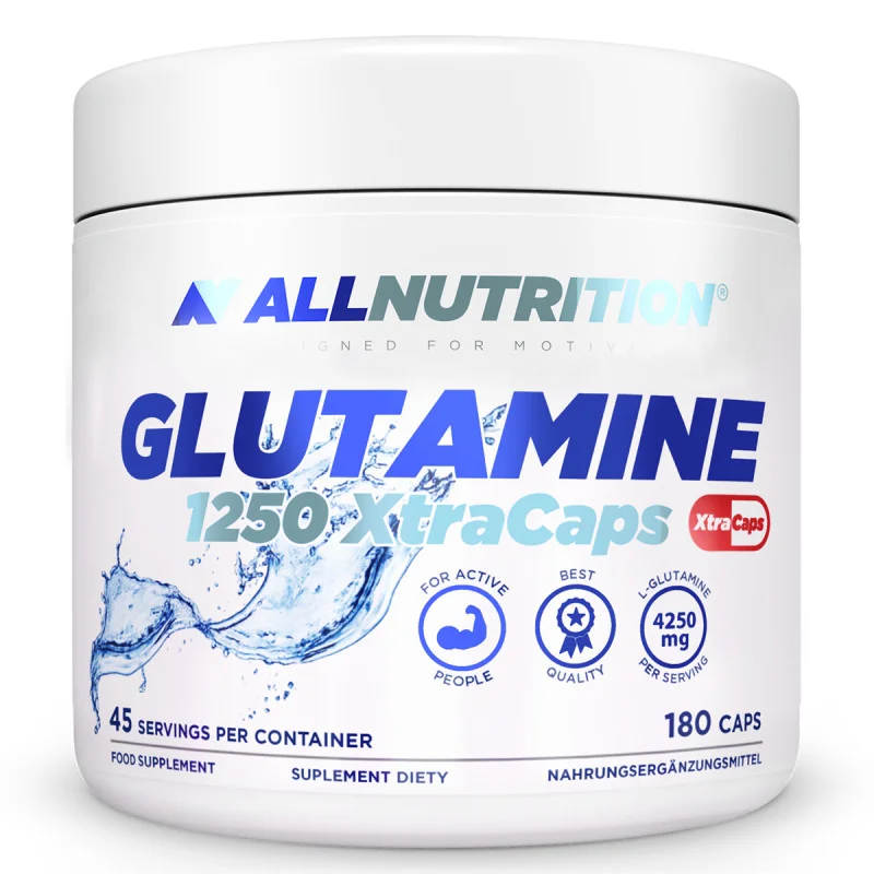 Glutamine 1250 XtraCaps - Глутамин, Разфасовка 180 caps.