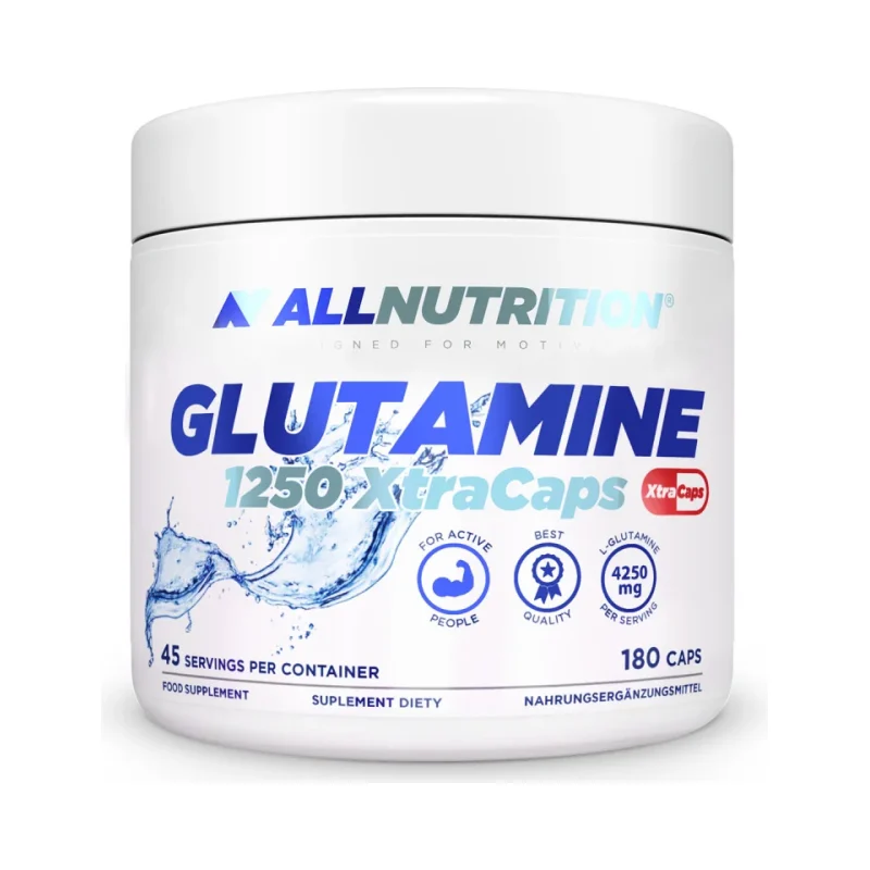 Glutamine 1250 XtraCaps - Глутамин, Разфасовка 180 caps. - Allnutrition