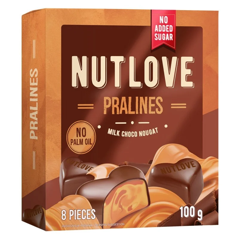 NutLove Pralines Milk Choco Nougat - Диетични Бонбони