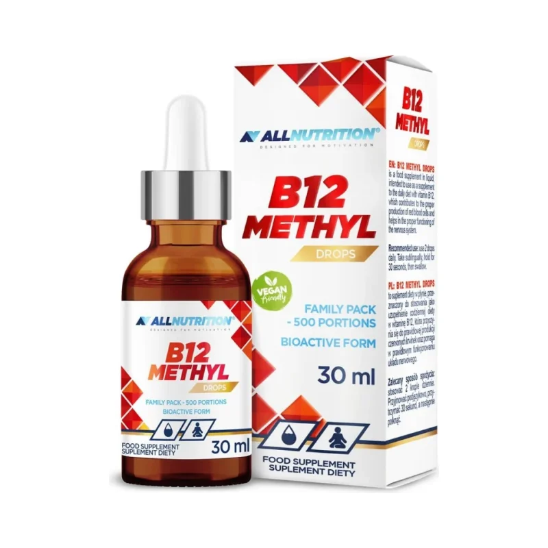 Vitamin B12 Methyl Drops - Витамин B12, Разфасовка 30ml - Allnutrition