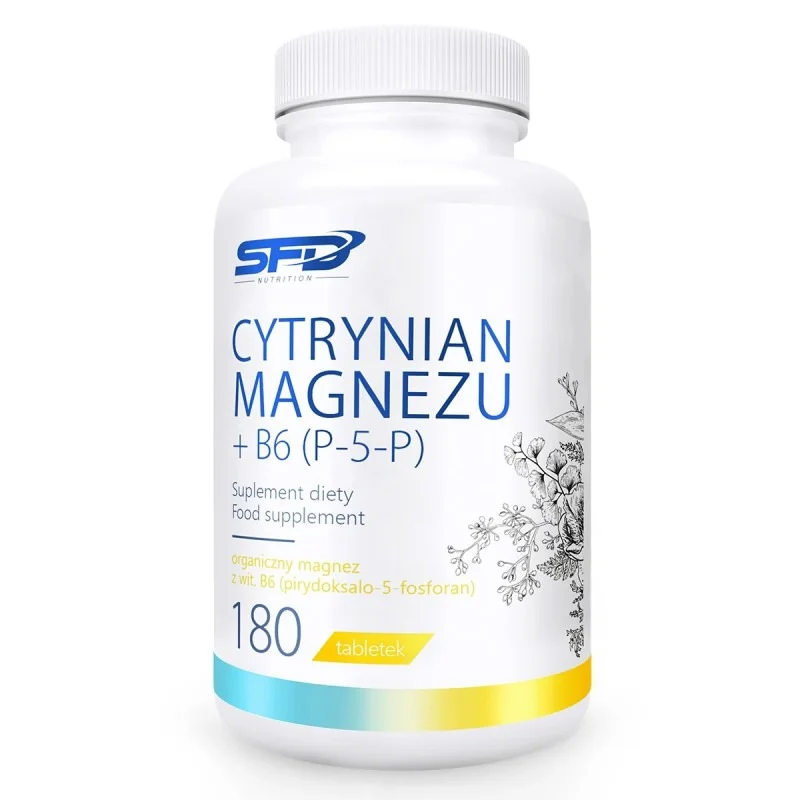 Magnesium Citrate + B6 - Магнезий + Витамин B6, Разфасовка 180 tabs
