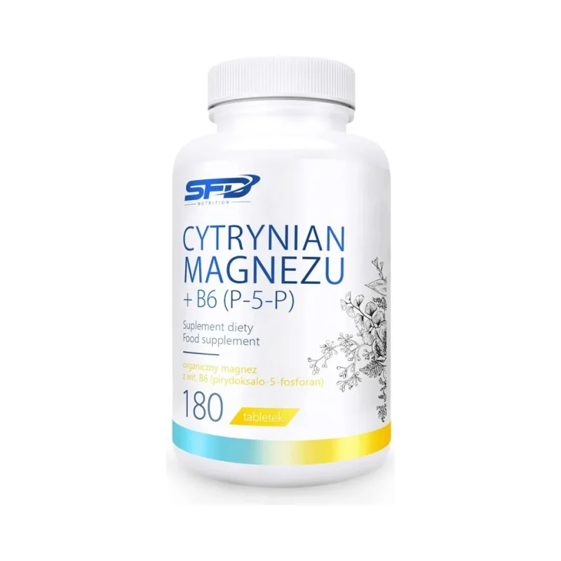 Magnesium Citrate + B6 - Магнезий + Витамин B6, Разфасовка 180 tabs - SFD