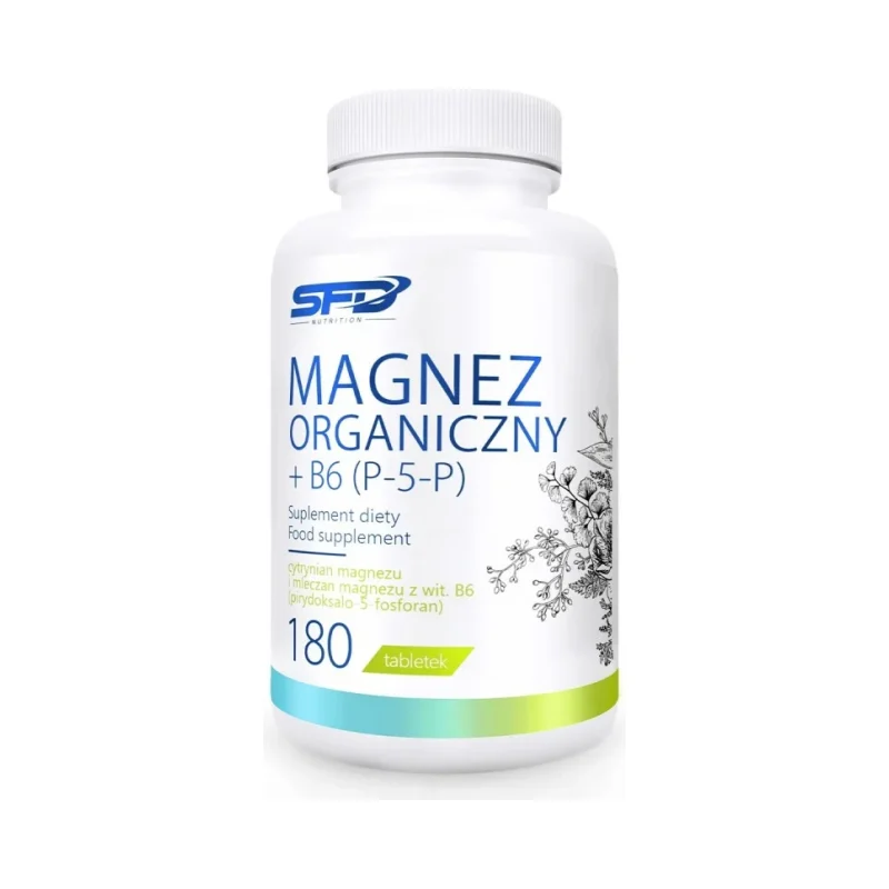Organic Magnesium + B6 - Магнезий + Витамин B6, Разфасовка 180 tabs - SFD