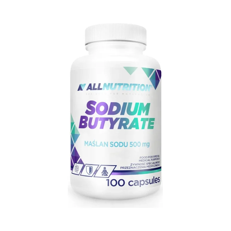 Sodium Butyrate 500mg - Натриев Бутират, Разфасовка 100 caps - Allnutrition