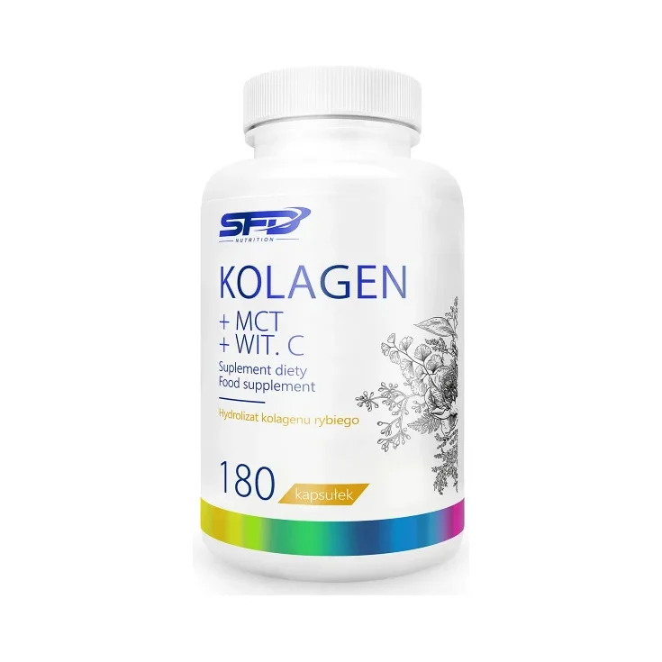 Collagen + MCT + Vitamin C - Морски Колаген, Разфасовка 180 caps - SFD