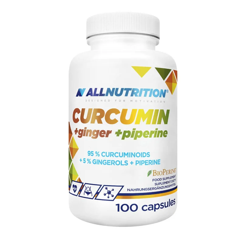 Curcumin + Ginger + Piperine - Куркума + Джинджифил + Пиперин, Разфасовка 100 caps