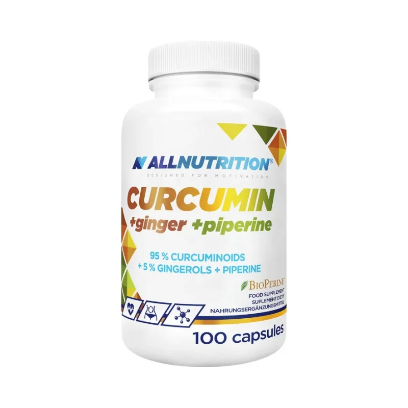 Curcumin + Ginger + Piperine - Куркума + Джинджифил + Пиперин, Разфасовка 100 caps