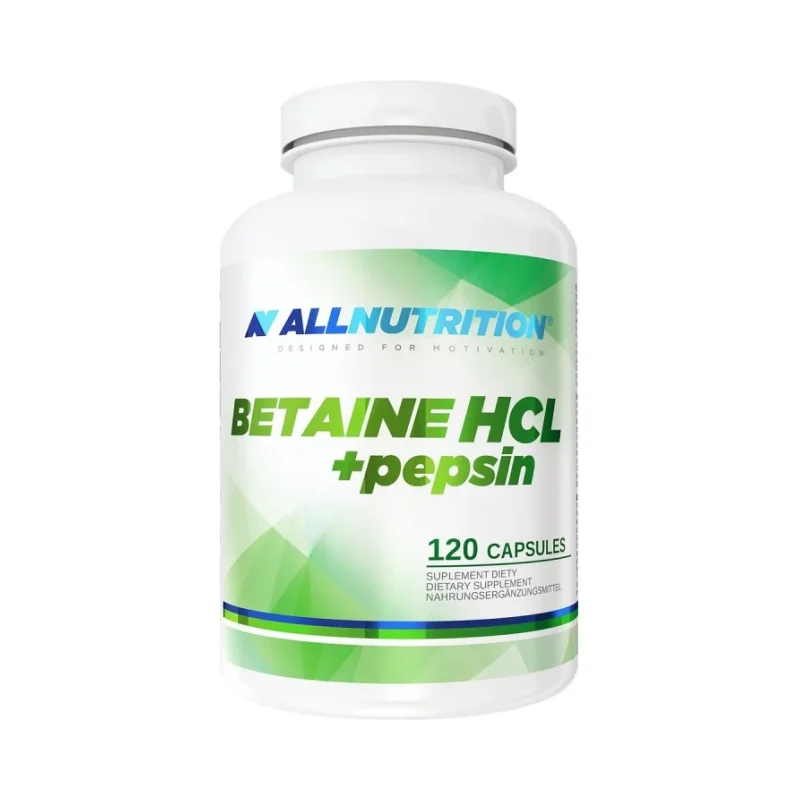 Betaine HCL + Pepsin - Бетаин + Пепсин, Разфасовка 120 caps - Allnutrition