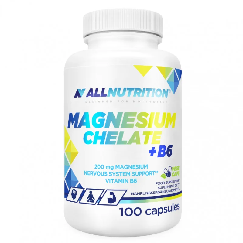 Magnesium Chelate + B6 - Магнезиев Хелат + Витамин B6, Разфасовка 100 caps
