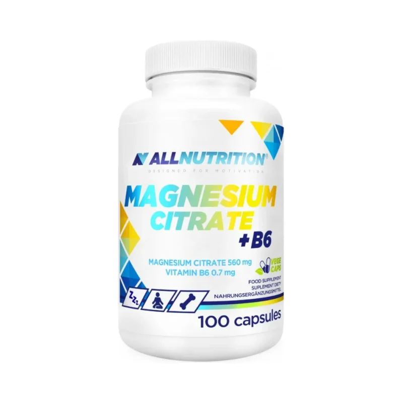 Magnesium Citrate + B6 - Магнезиев Цитрат + Витамин B6, Разфасовка 100 caps - Allnutrition
