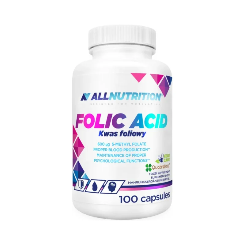 Folic Acid - Фолиева Киселина, Разфасовка 100 caps - Allnutrition
