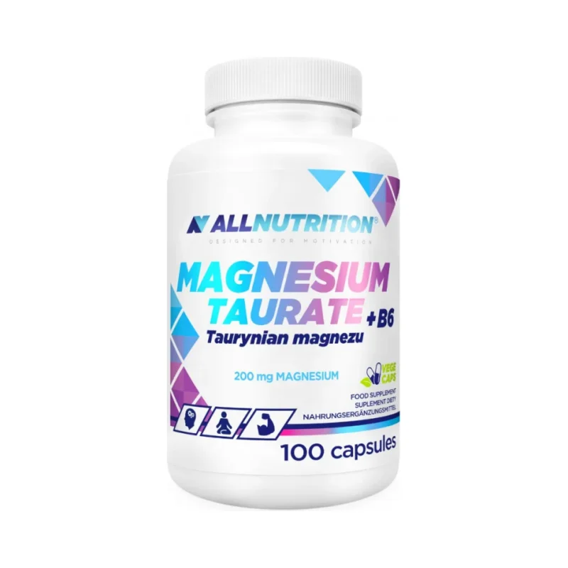 Magnesium Taurate + B6 - Магнезиев Таурат + Витамин B6, Разфасовка 100 caps - Allnutrition