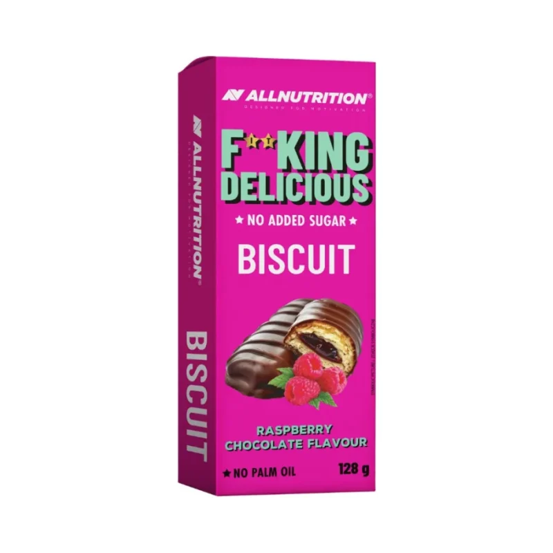 F**King Biscuit - Raspberry Chocolate - Диетични Бисквити - Allnutrition