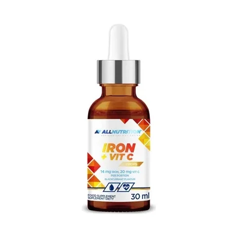Iron + Vitamin C Drops - Желязо + Витамин Ц, Разфасовка 30ml - Allnutrition