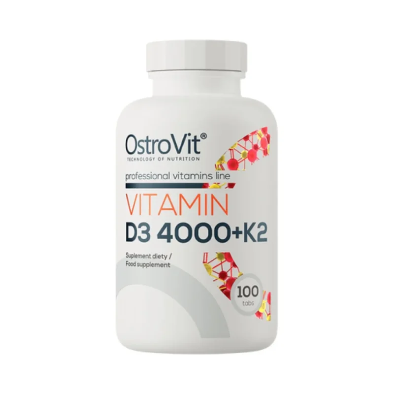 Vitamin D3 4000 + K2 MK-7 100 mcg (100 дози) / 100 Таблетки - OstroVit