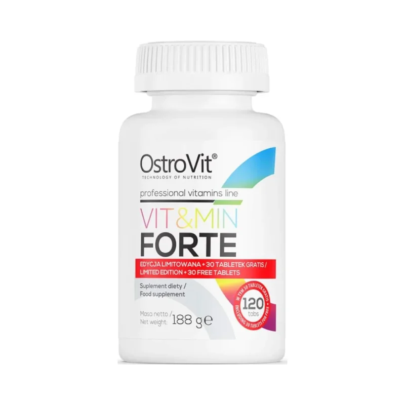 VIT&MIN Forte / Limited Edition / 120 Таблетки, 120 дози - OstroVit