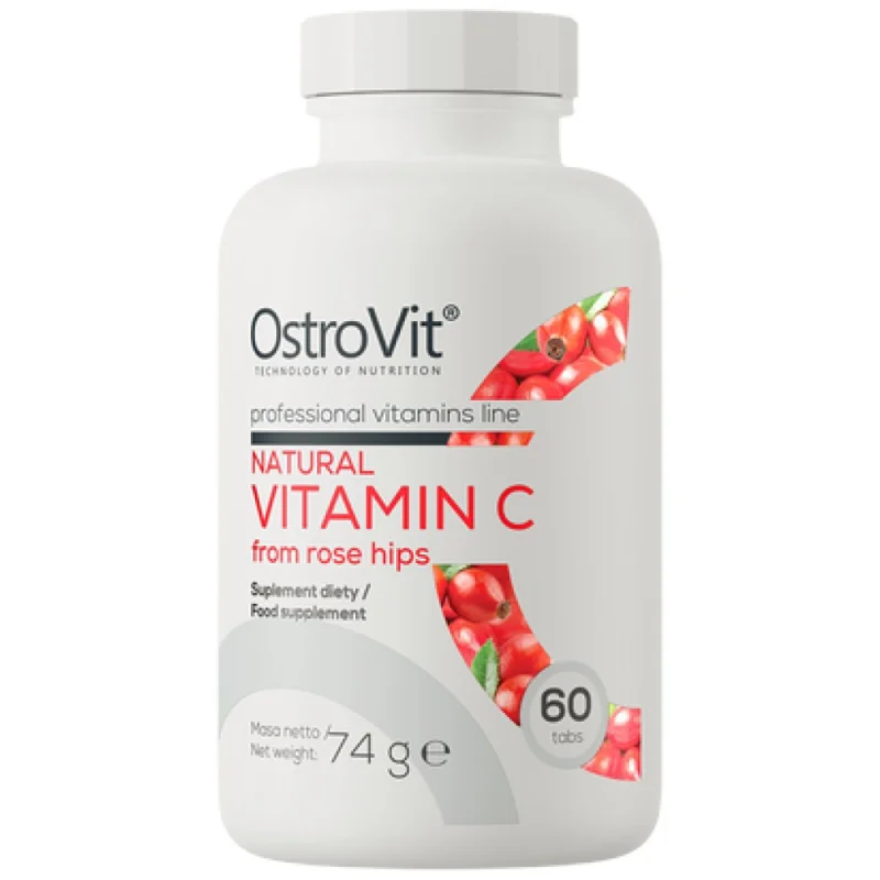 Vitamin C From Rose Hips / 700 mg Natural Vitamin C / 60 Таблетки, 60 дози