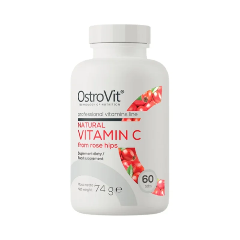 Vitamin C From Rose Hips / 700 mg Natural Vitamin C / 60 Таблетки, 60 дози - OstroVit
