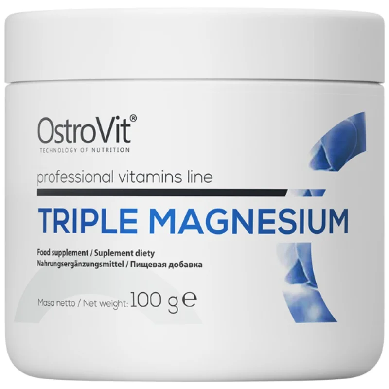 Triple Magnesium Powder / 100 грама, 100 дози