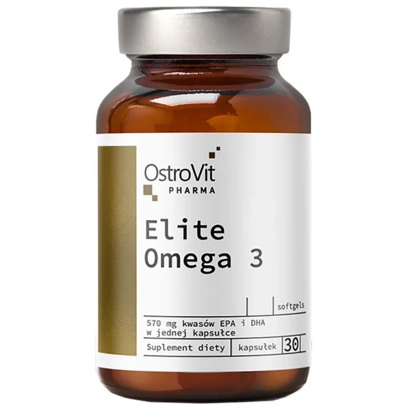 Elite Omega 3 1000 mg + Vitamin E / 30 Гел капсули, 30 дози