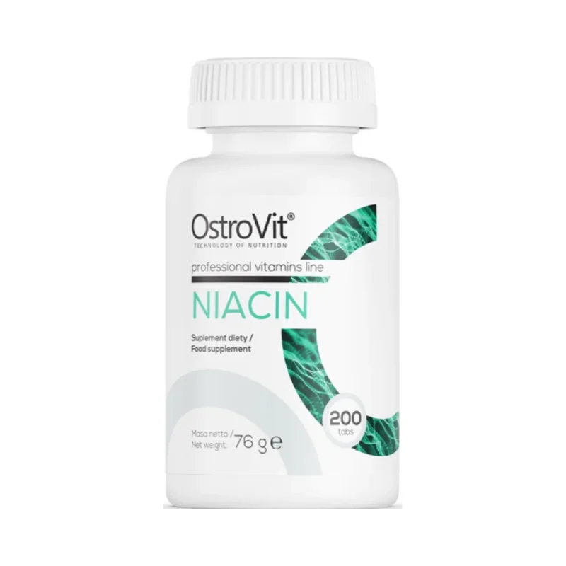Niacin / Vitamin B3 / 200 Таблетки, 200 дози - OstroVit