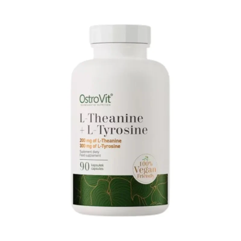 L-Theanine + L-Tyrosine / Vege / 90 капсули, 90 дози - OstroVit