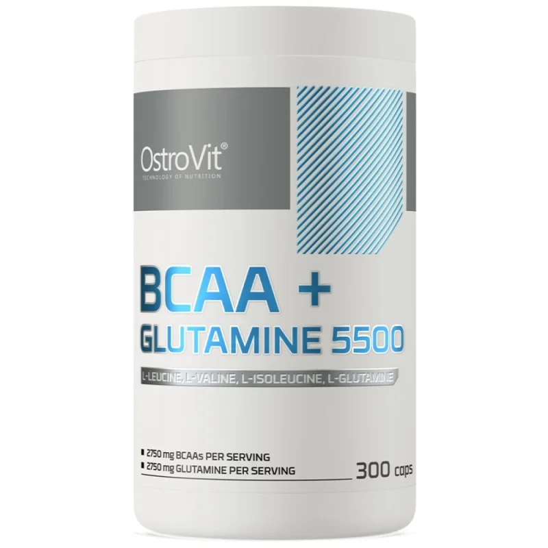 BCAA + Glutamine 5500 mg / 300 капсули, 60 дози