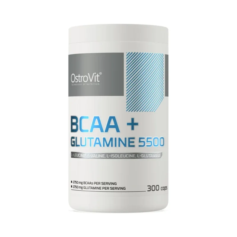 BCAA + Glutamine 5500 mg / 300 капсули, 60 дози - OstroVit