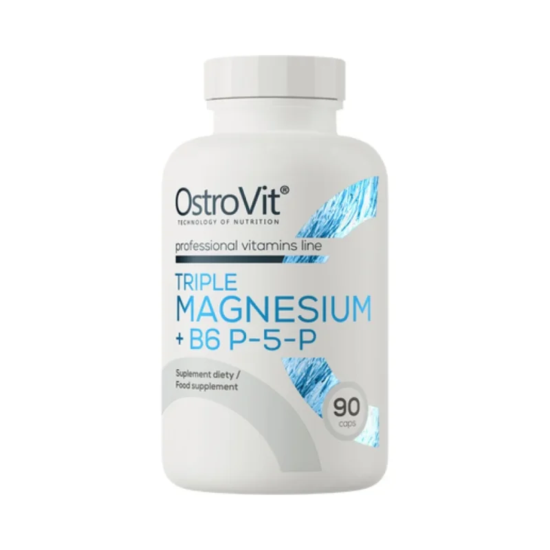 Triple Magnesium + B6 P-5-P / 90 капсули, 30 дози - OstroVit