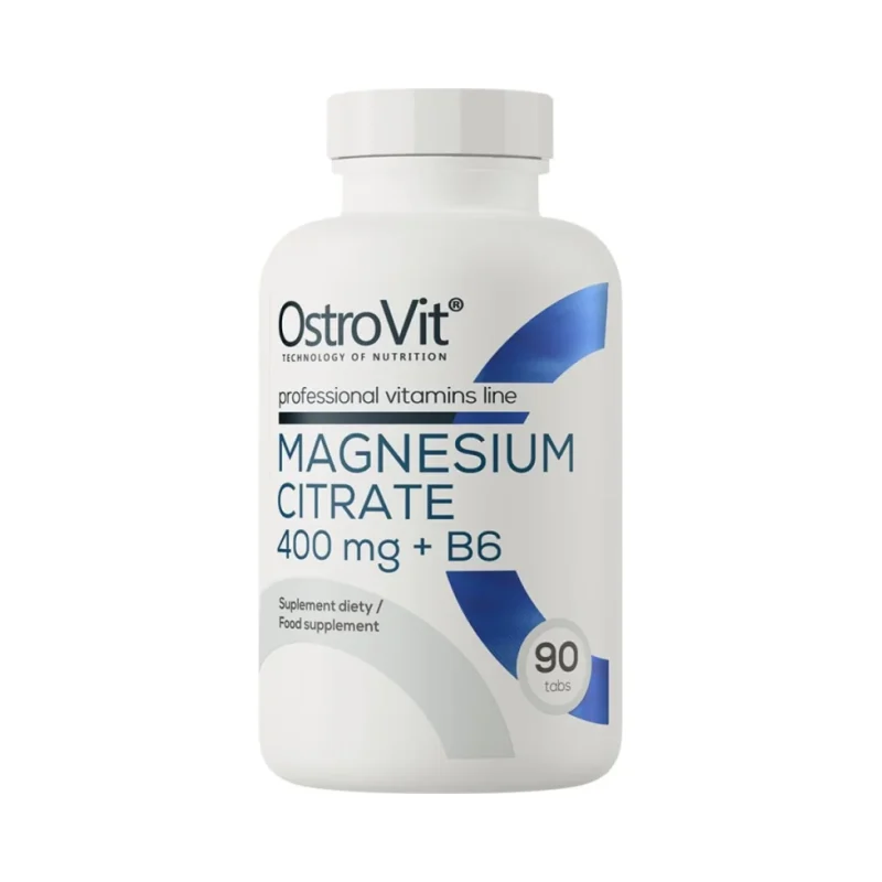 Magnesium Citrate 400 mg + B6 / 90 Таблетки, 90 дози - OstroVit