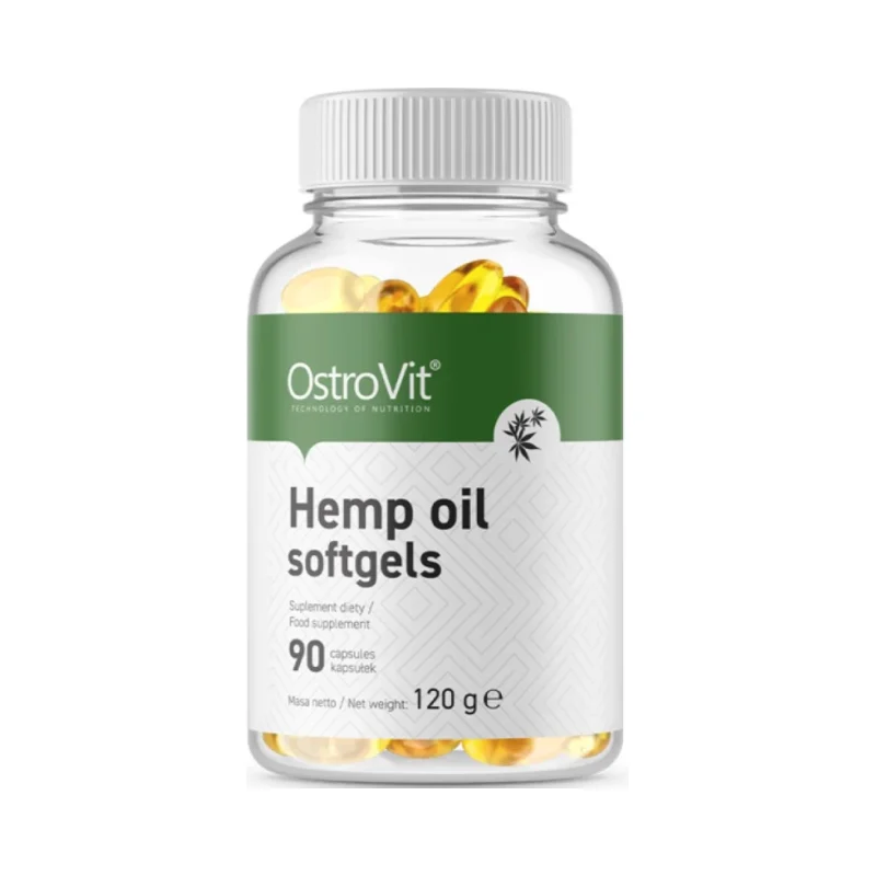 Hemp Seed Oil / Omega 3-6-9 Complex / 90 Гел капсули, 90 дози - OstroVit
