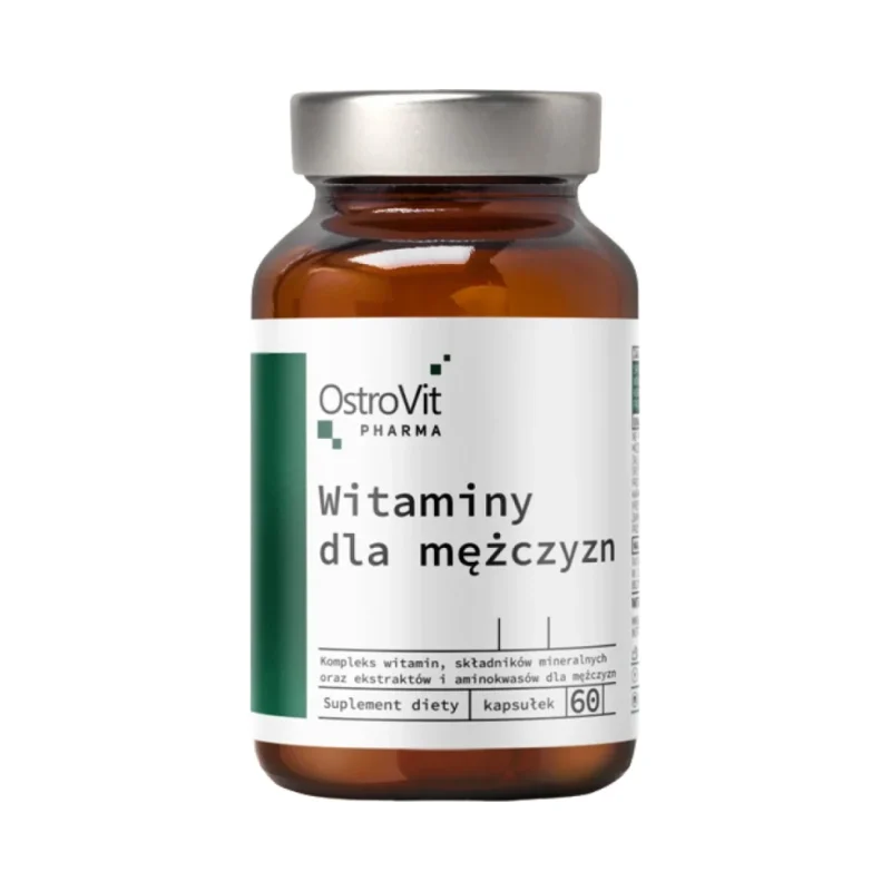Vitamins for Men | with Ashwagandha, Tribulus & Saw Palmetto / 60 капсули, 30 дози - OstroVit