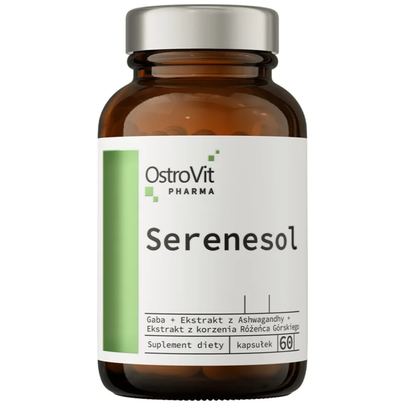 Serenesol | Stress & Serenity Formula with Gaba, L-Theanine & Ashwagandha / 60 капсули, 30 дози
