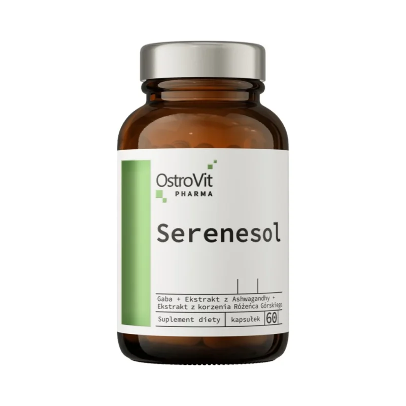 Serenesol | Stress & Serenity Formula with Gaba, L-Theanine & Ashwagandha / 60 капсули, 30 дози - OstroVit