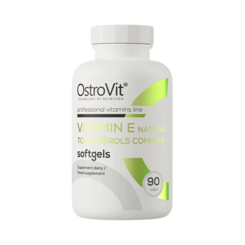 Vitamin E / Natural Tocopherols Complex / 90 Гел капсули, 90 дози - OstroVit