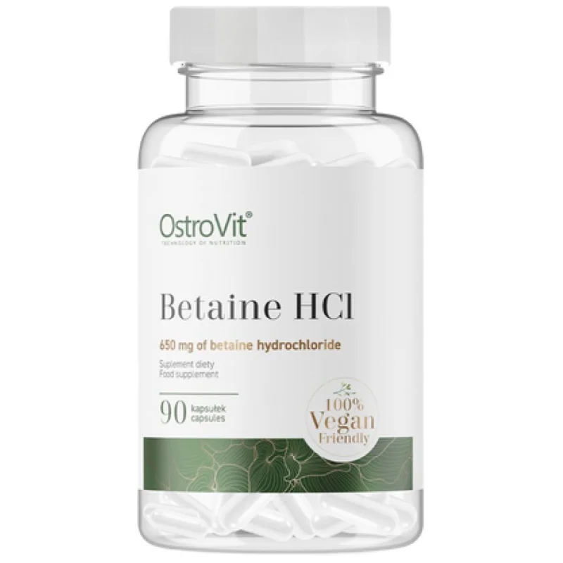Betaine HCl 650 mg / 90 капсули, 90 дози