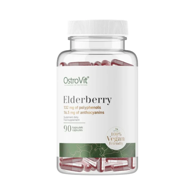 Elderberry Extract 330 mg | Vege / 90 капсули, 90 дози - OstroVit
